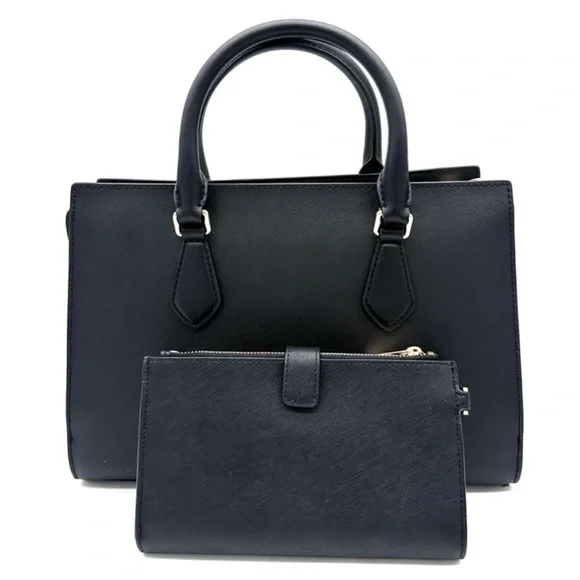 Michael Kors Sheila Medium Center Zip Satchel Bag & Large Double Zip Wallet